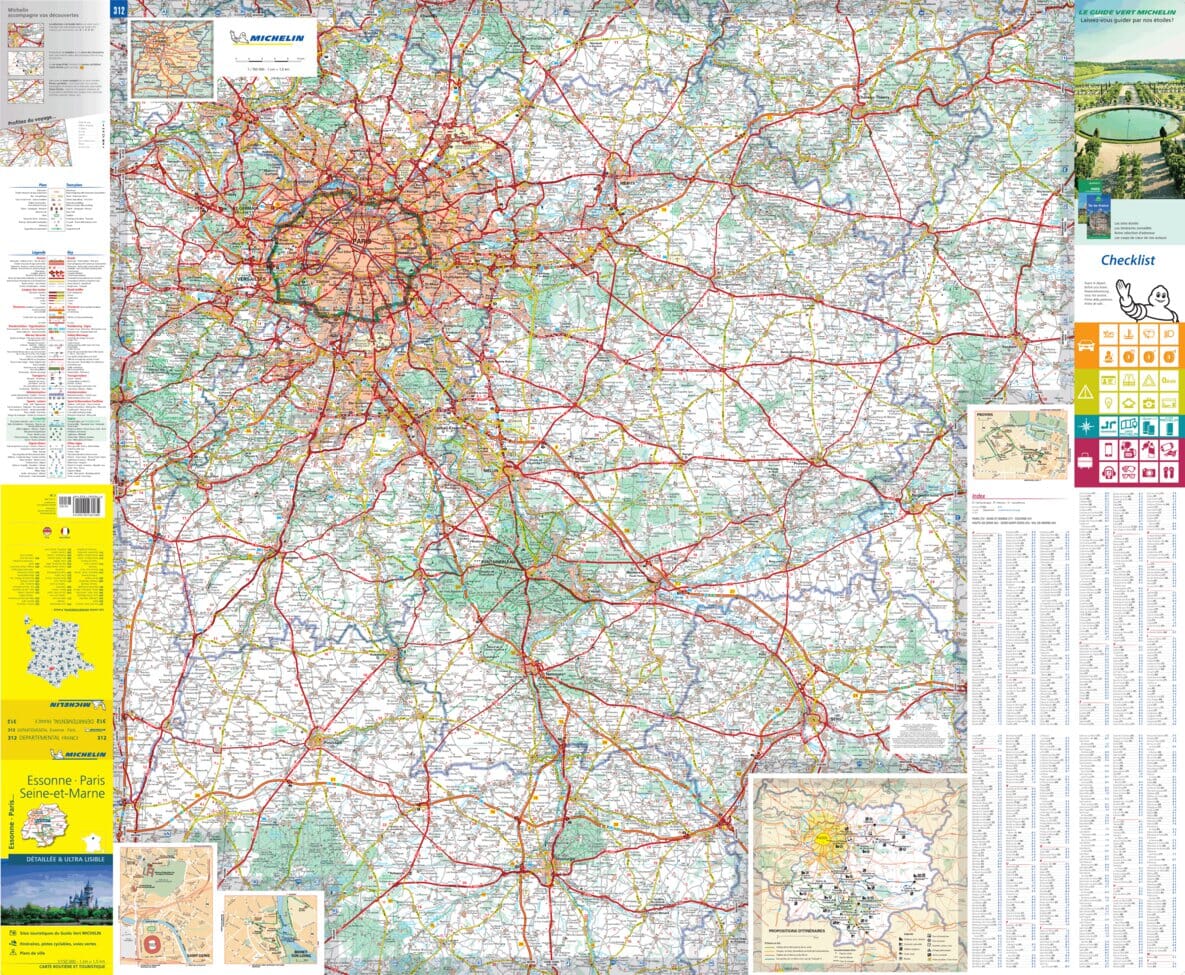 France Essonne / Paris / Seine-et-Marne Michelin Map 312 - Image 3