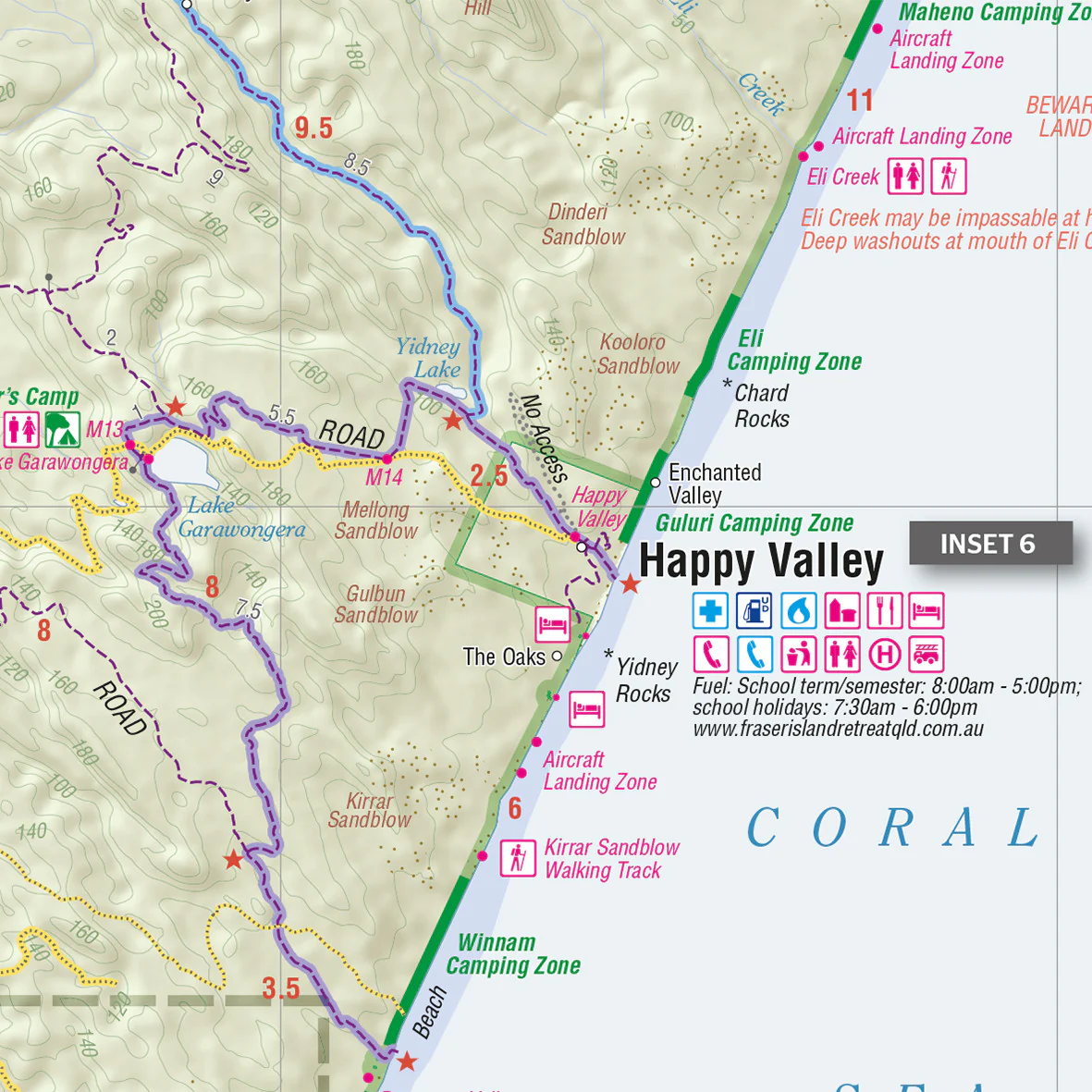 Fraser Island (K’gari) Map by Hema Maps – 10th Edition - Image 5