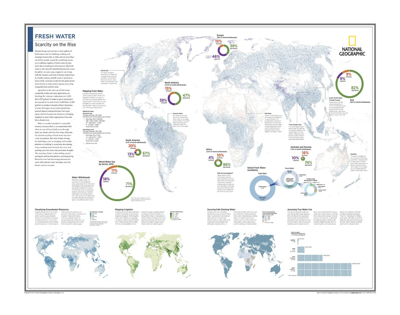 Fresh Water: Scarcity on the Rise - Atlas of the World, 10th Edition by National Geographic