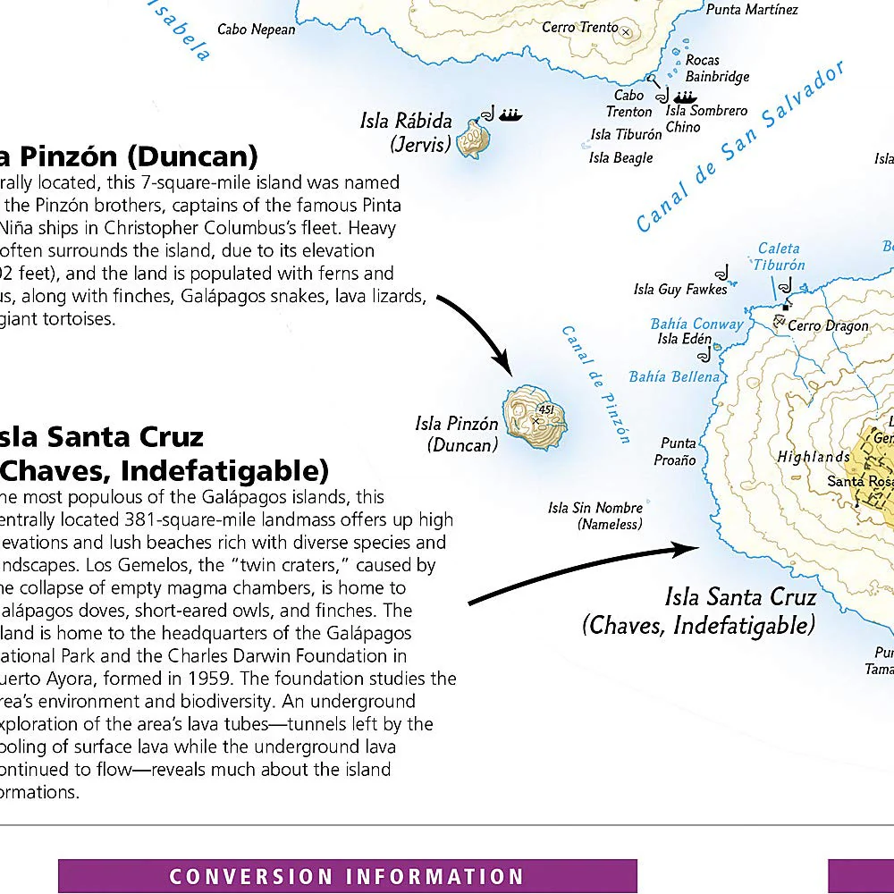 Galapagos National Geographic Folded Map - Image 4
