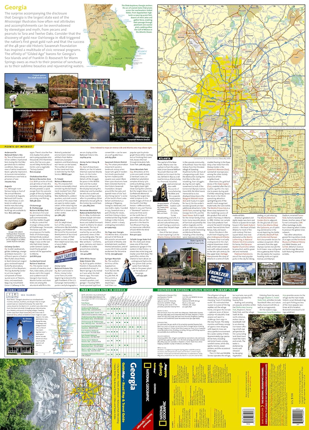 Georgia National Geographic Folded Map - Image 2