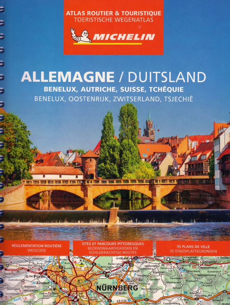 Germany, Benelux, Austria, Switzerland, Czech Republic Road Atlas Michelin