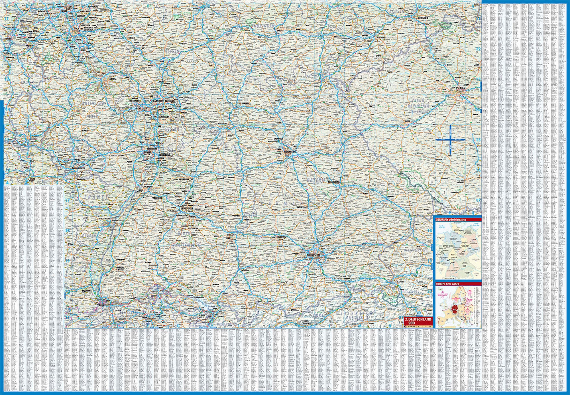 Germany Borch Folded Laminated Map - Image 3