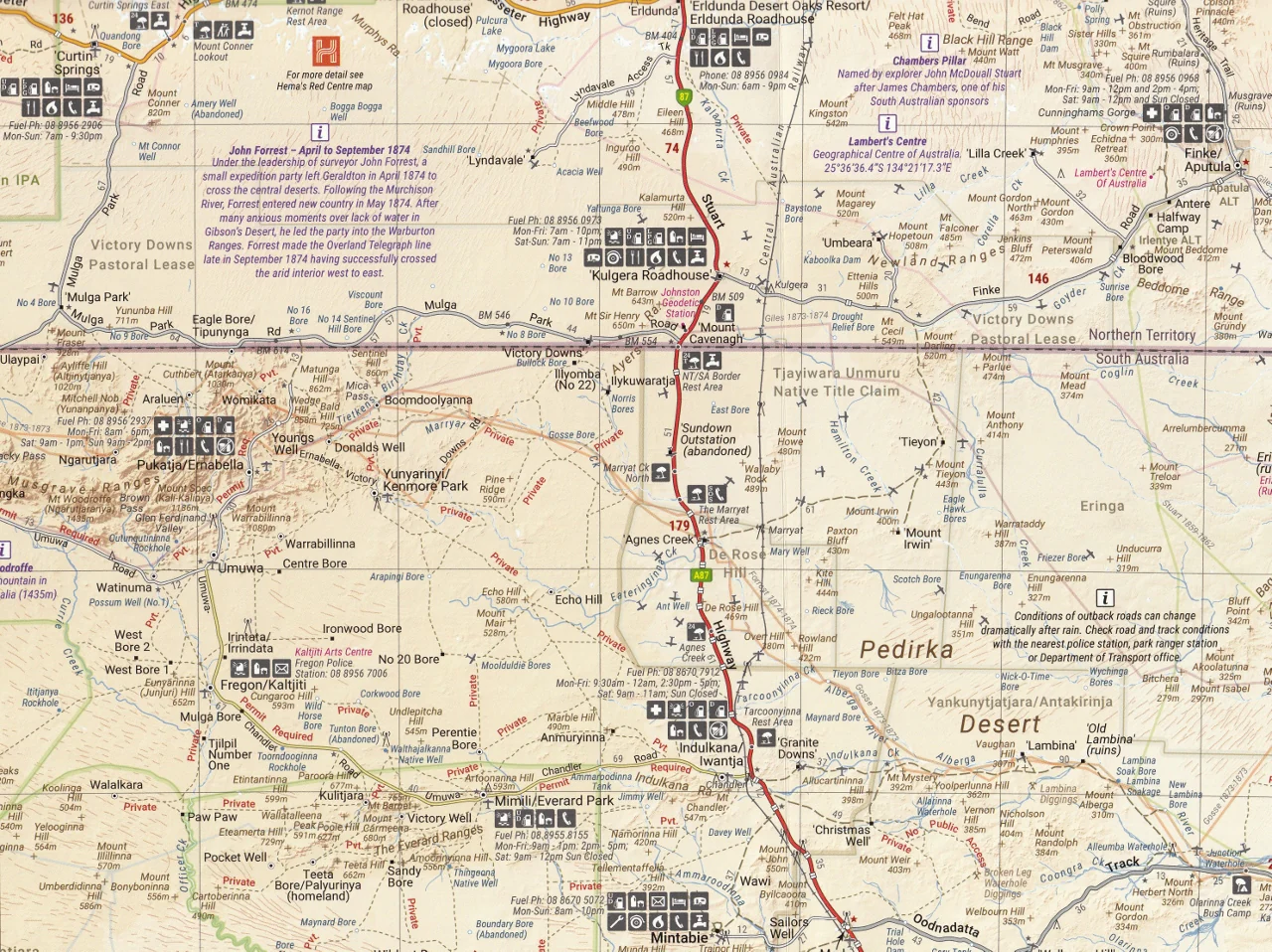 Great Desert Tracks Central Sheet Hema Map - Image 4