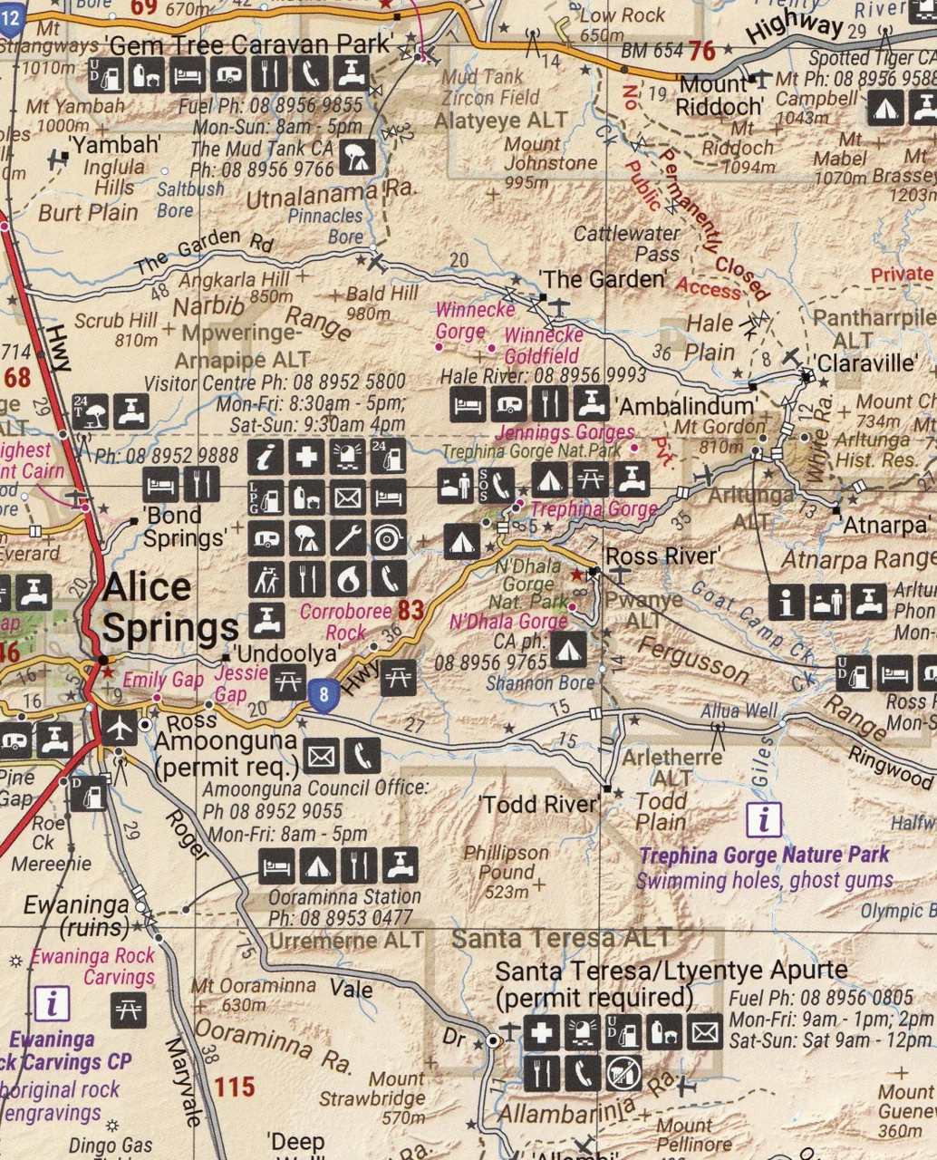 Great Desert Tracks Central Sheet Hema Map - Image 6