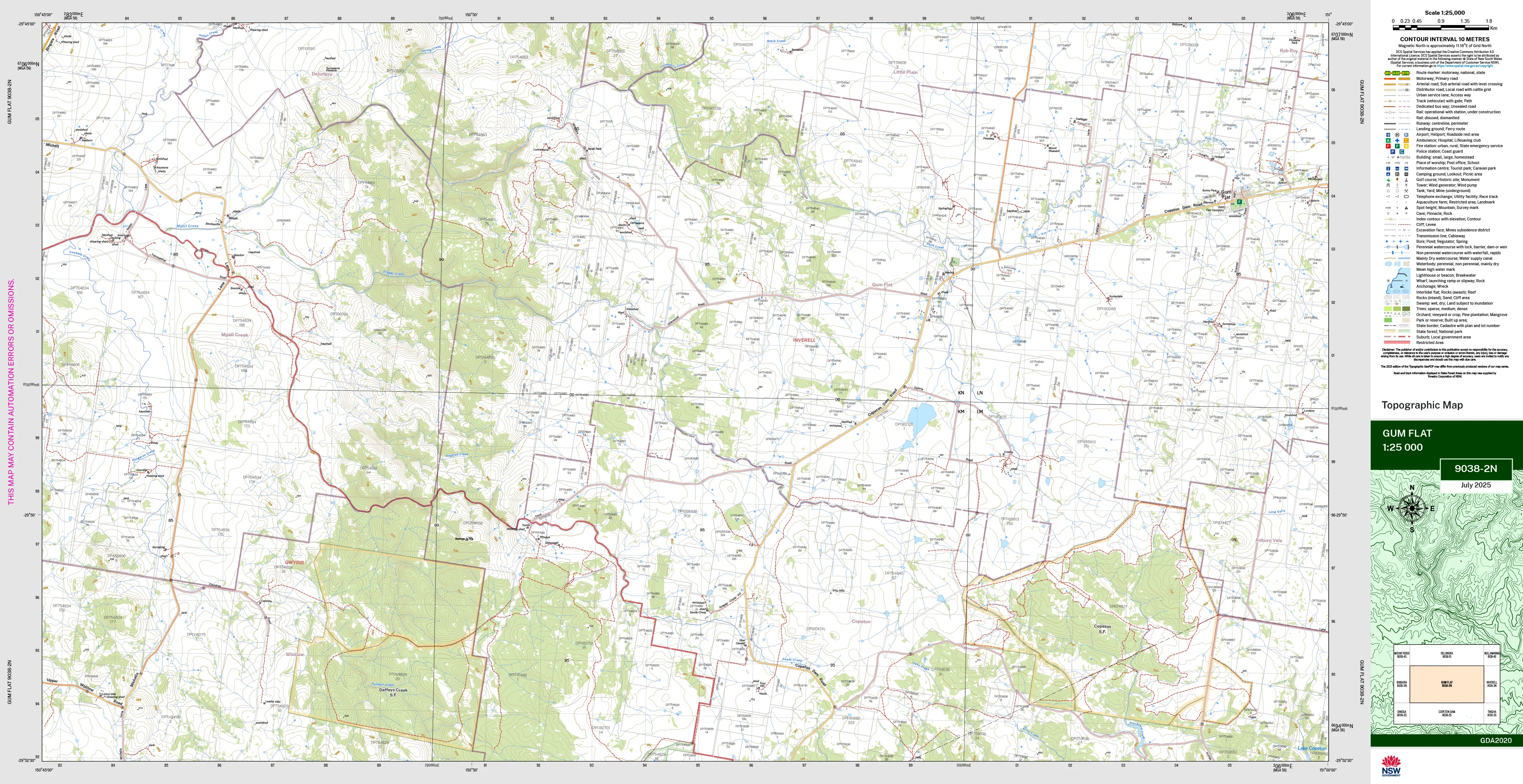 Gum Flat 9038-2N Topographic Map 1:25k