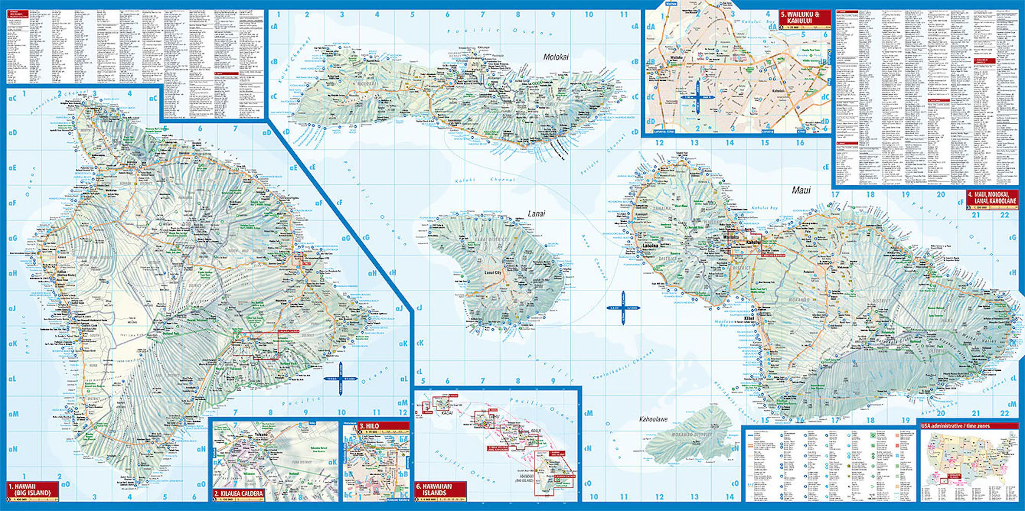 Hawaiian Islands Borch Folded Laminated Map - Image 3