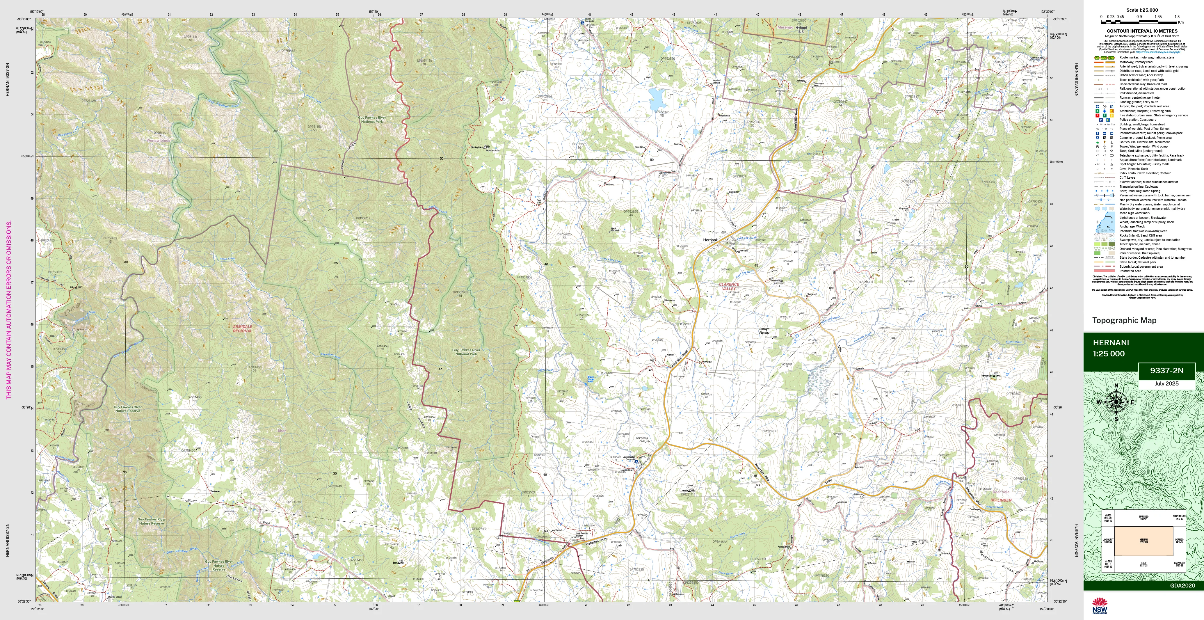 Hernani 9337-2N Topographic Map 1:25k