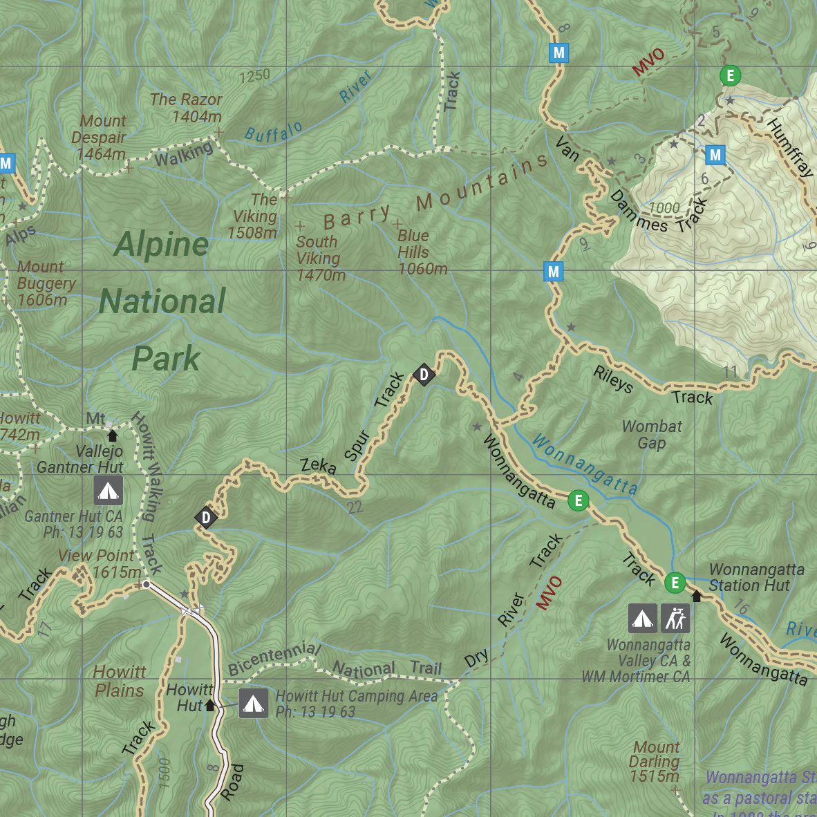 High Country Victoria Hema Map 695 x 995mm Laminated Wall Map - Image 3