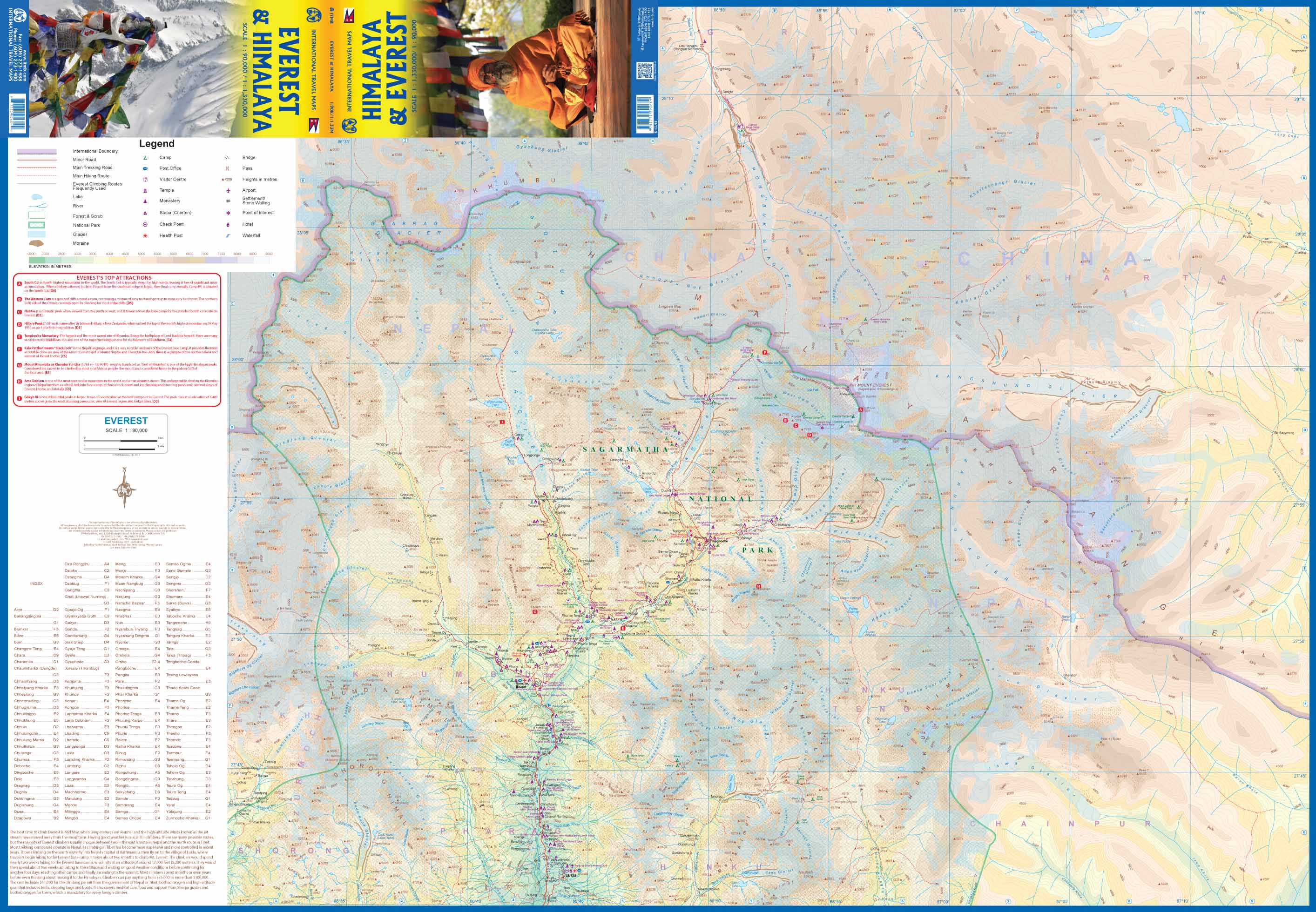 Himalaya & Everest Map by ITMB (International Travel Maps) - Image 2