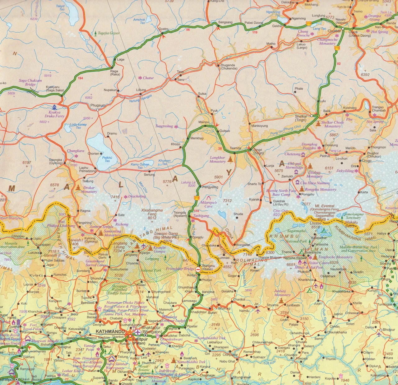 Himalaya & Everest Map by ITMB (International Travel Maps) - Image 4