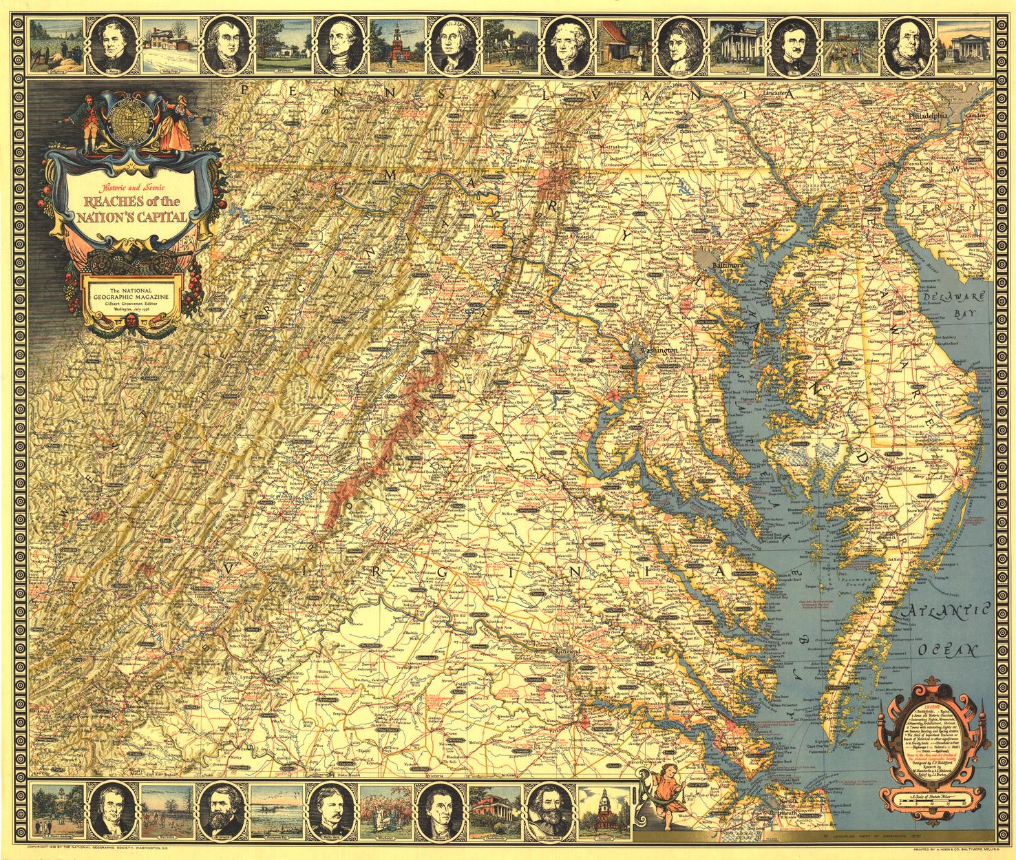 Historic and Scenic Reaches of the Nations Capital - Published 1938 by National Geographic