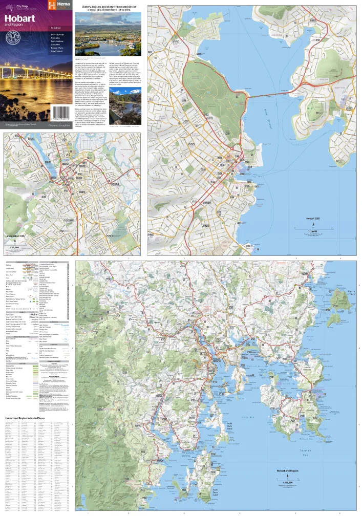 Hobart & Region map by Hema Maps - Image 2