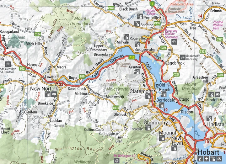 Hobart & Region map by Hema Maps - Image 4