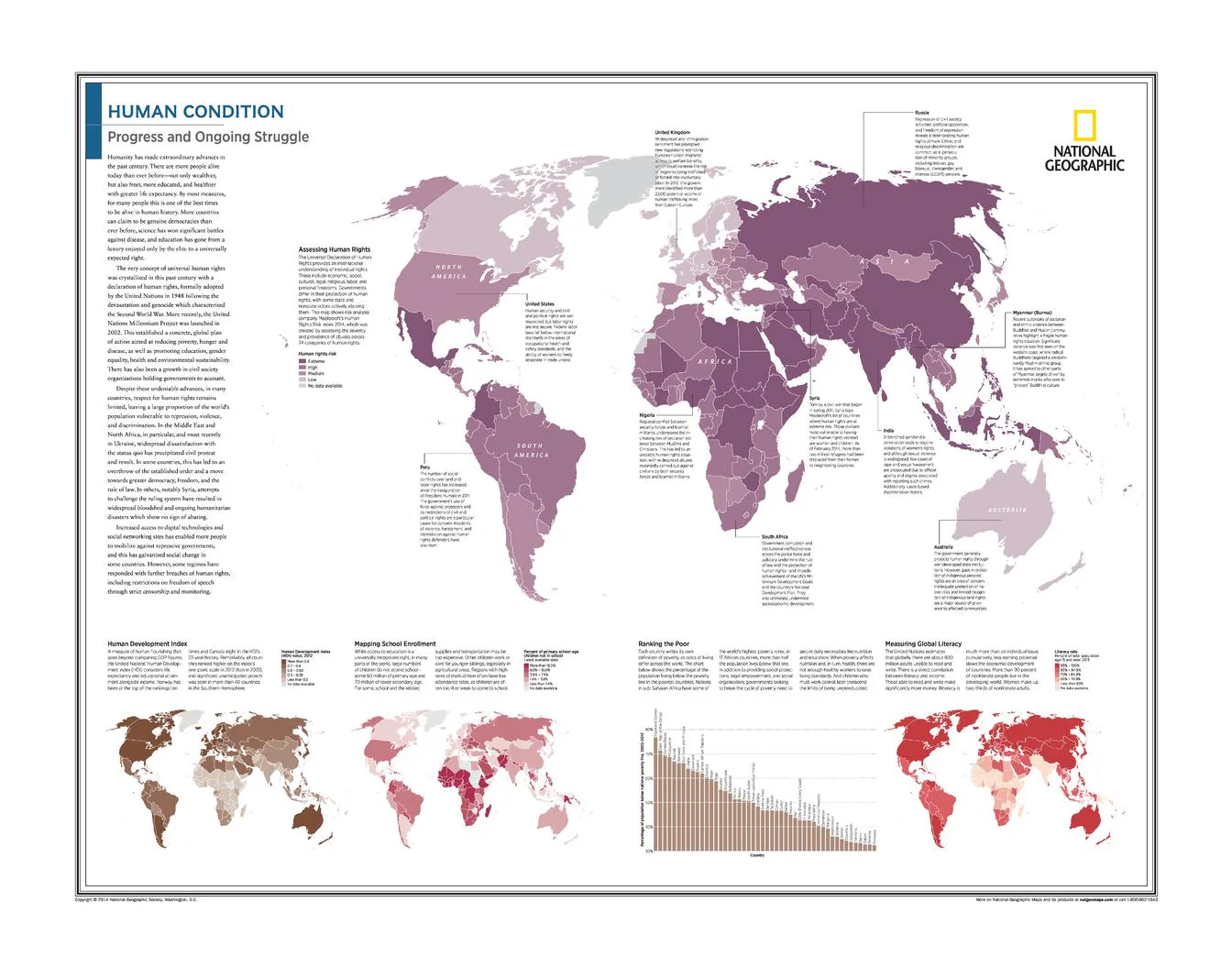 Human Condition: Progress and Ongoing Struggle - Atlas of the World, 10th Edition by National Geographic
