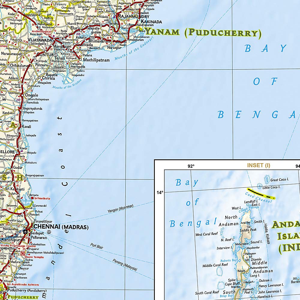India National Geographic Folded Map - Image 5