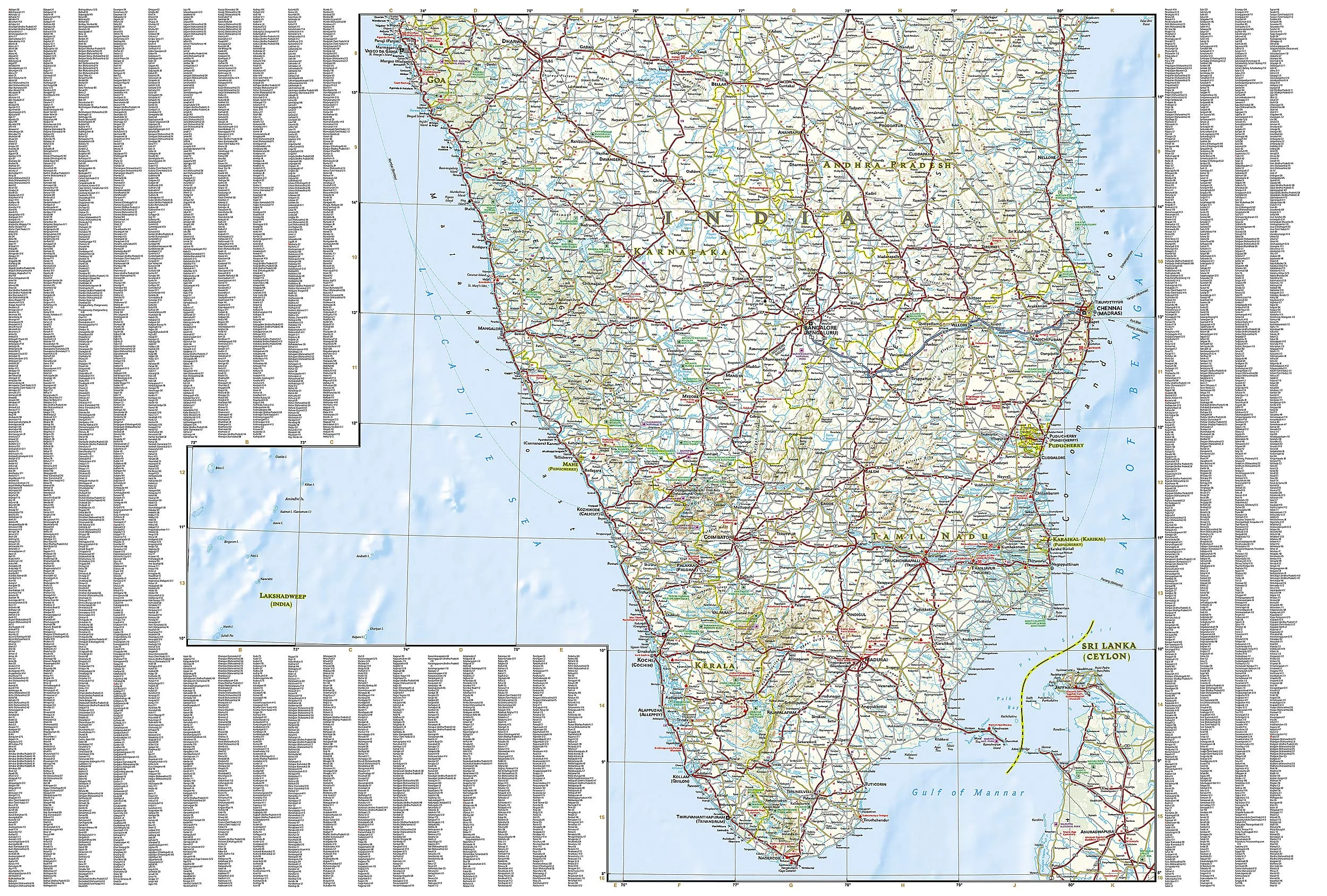 India South National Geographic Folded Map - Image 3