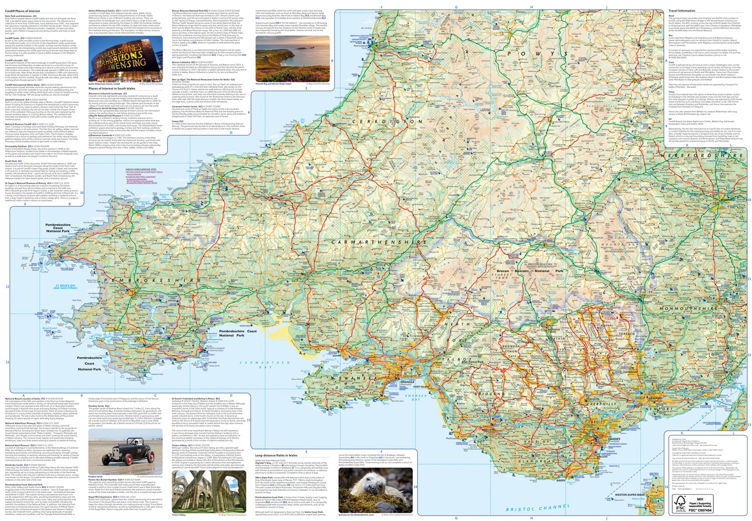 Wales Pocket Map Collins Folded - Image 3