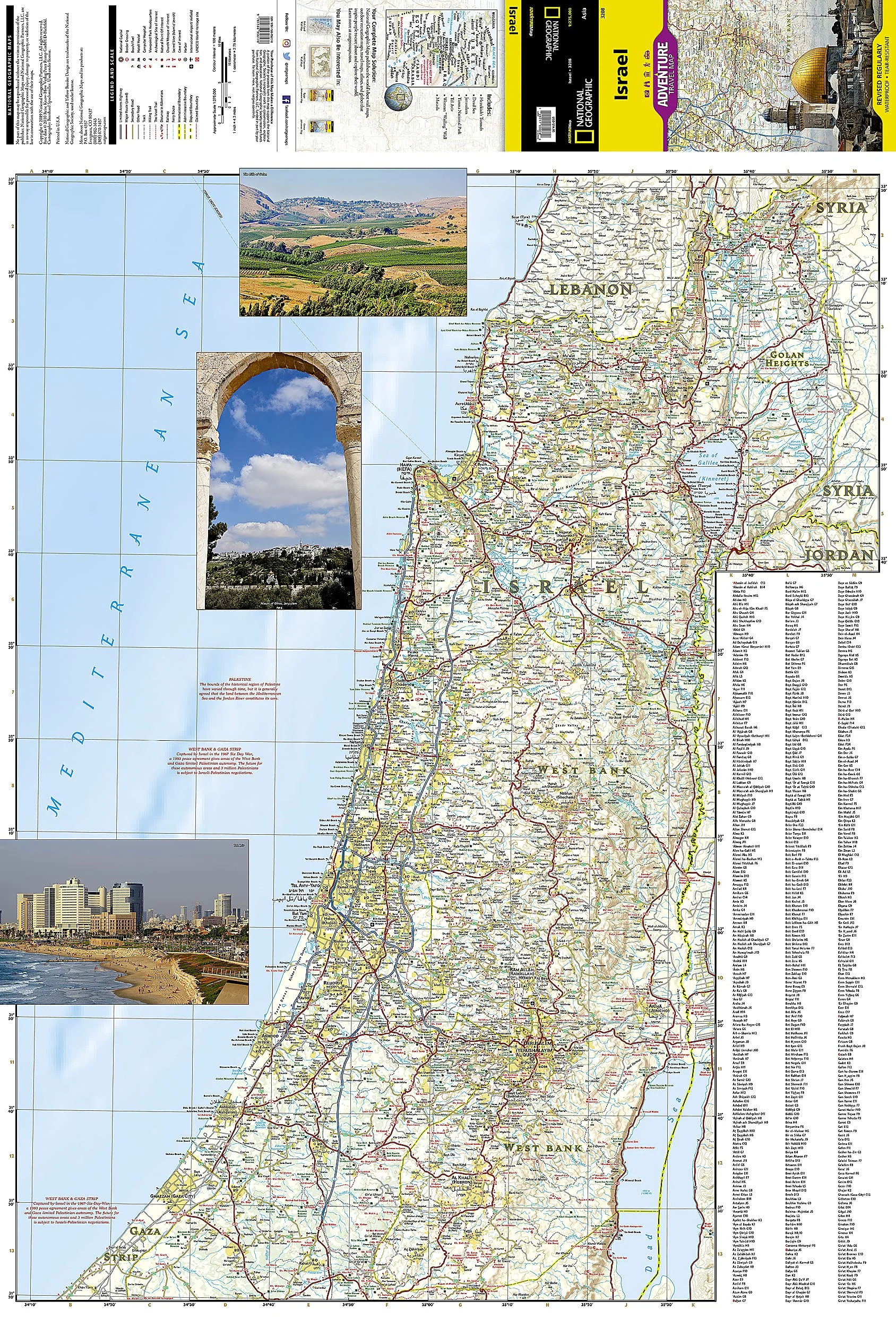 Israel National Geographic Folded Map - Image 2