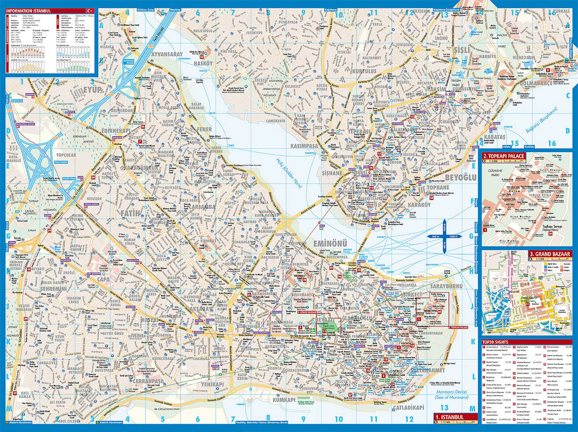 Istanbul Borch Folded Laminated Map - Image 3