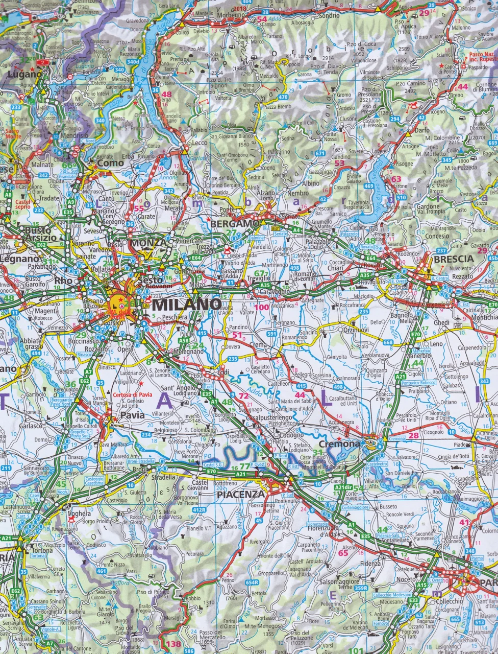 Italy North Hallwag Map - Image 3