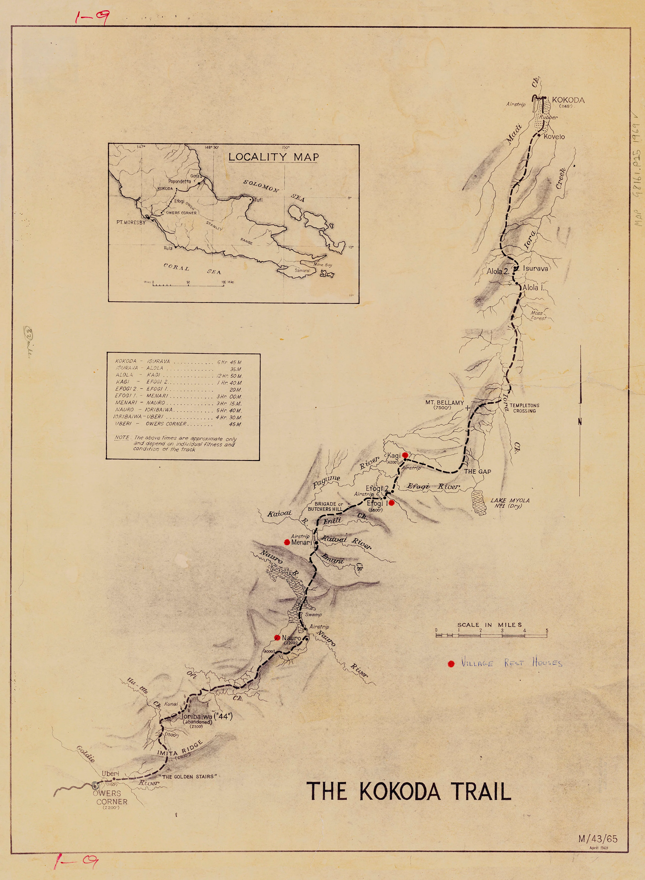 Kokoda Trail Wall Map