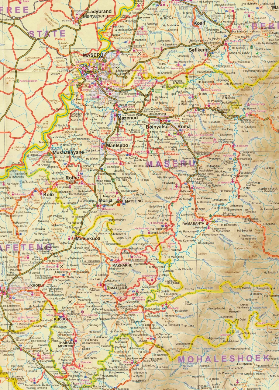 Lesotho & Swaziland ITMB Map - Image 2