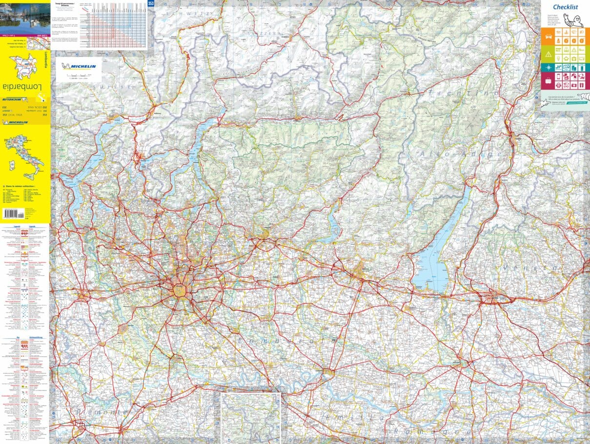 Italy Lombardy Michelin Map 353 - Image 3