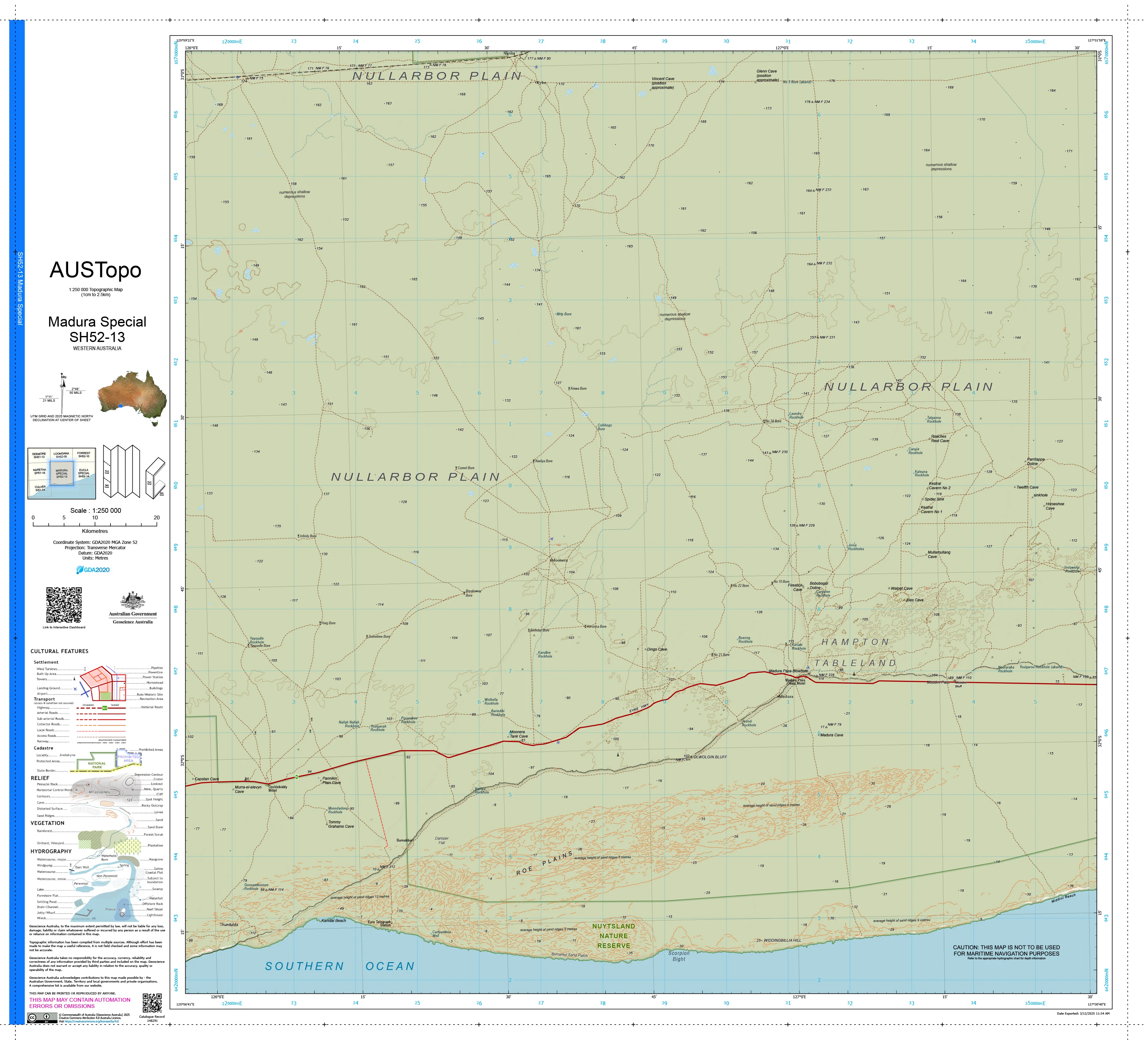 Madura Special H5213 AUSTopo 1:250,000 Map