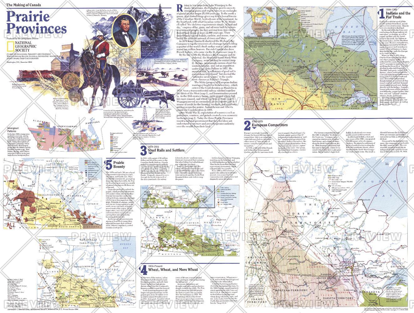 Making of Canada, Prairie Provinces Theme - Published 1994 by National Geographic