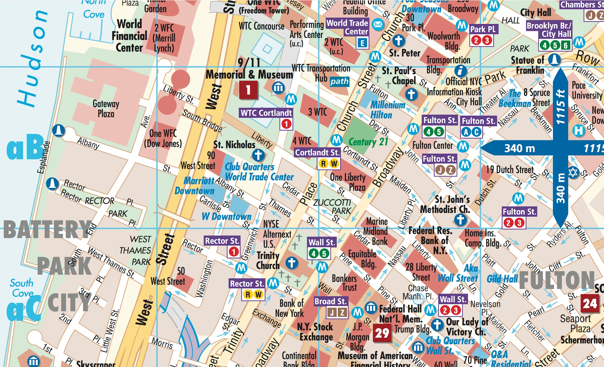 Manhattan Borch Folded Laminated Map - Image 4