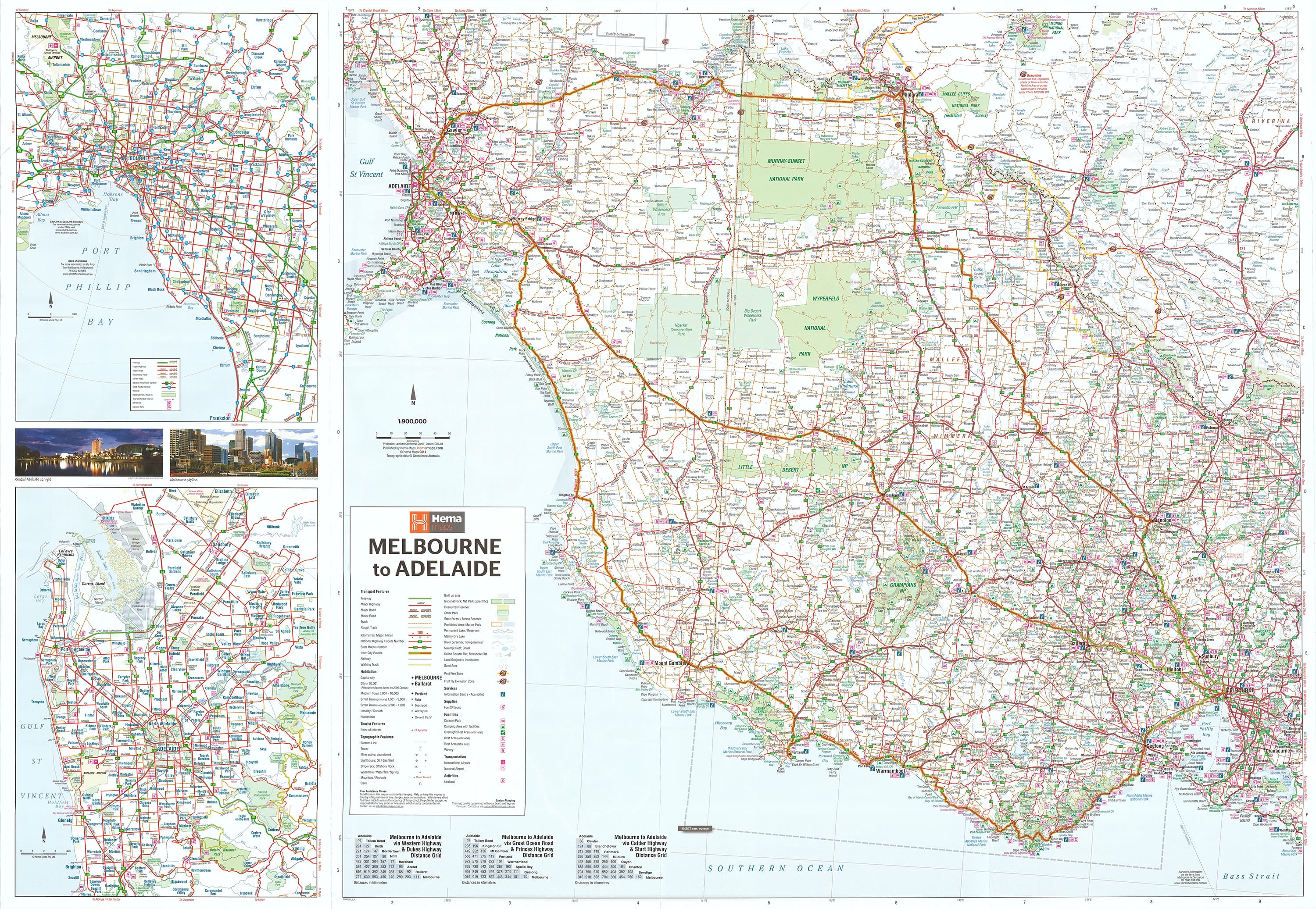 Melbourne to Adelaide Touring Map – Hema Maps (2nd Edition) - Image 2