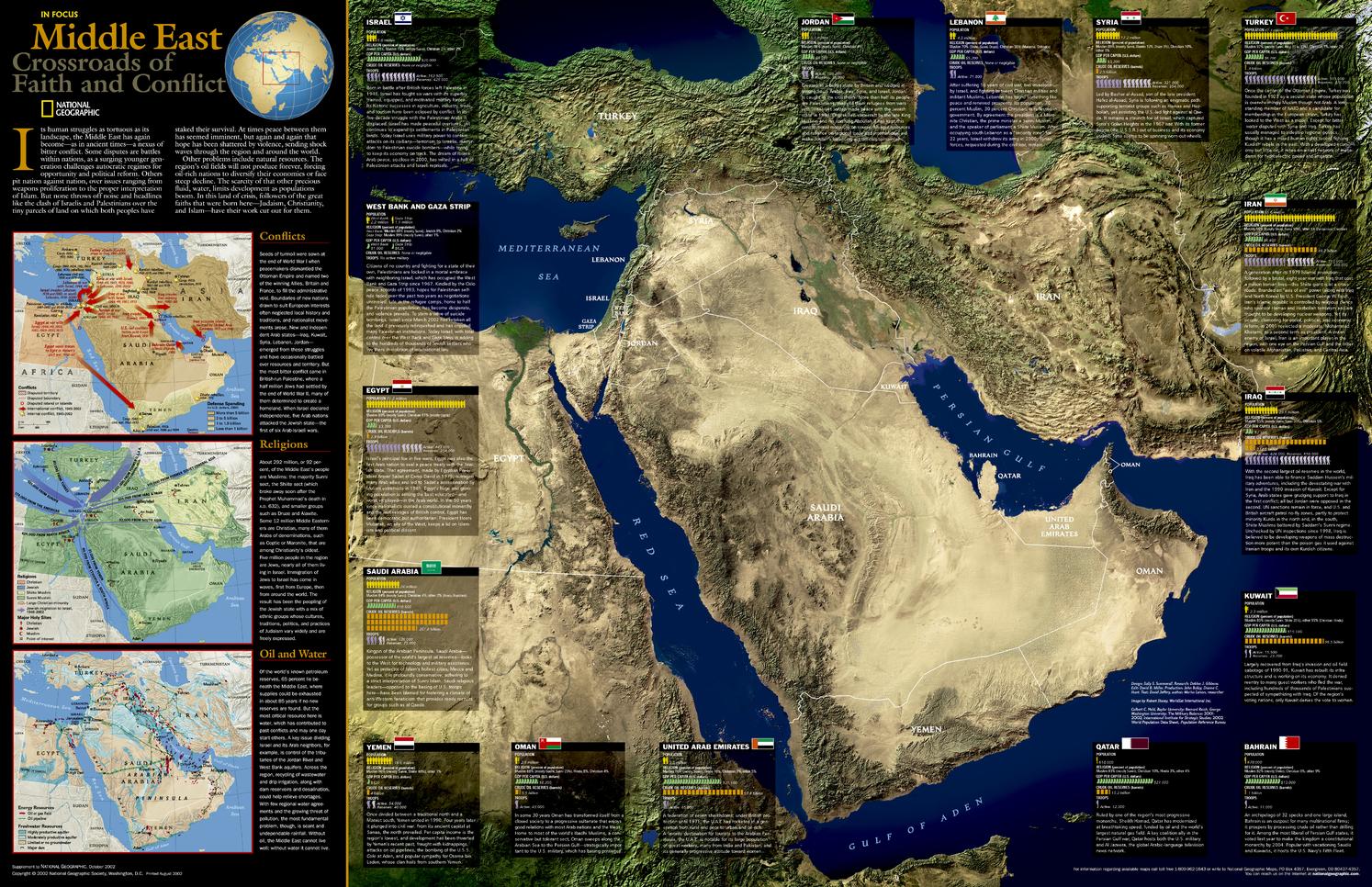 Middle East, Crossroads of Faith and Conflict - Published 2002 by National Geographic