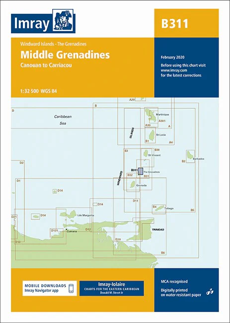 Middle Grenadines Imray Chart