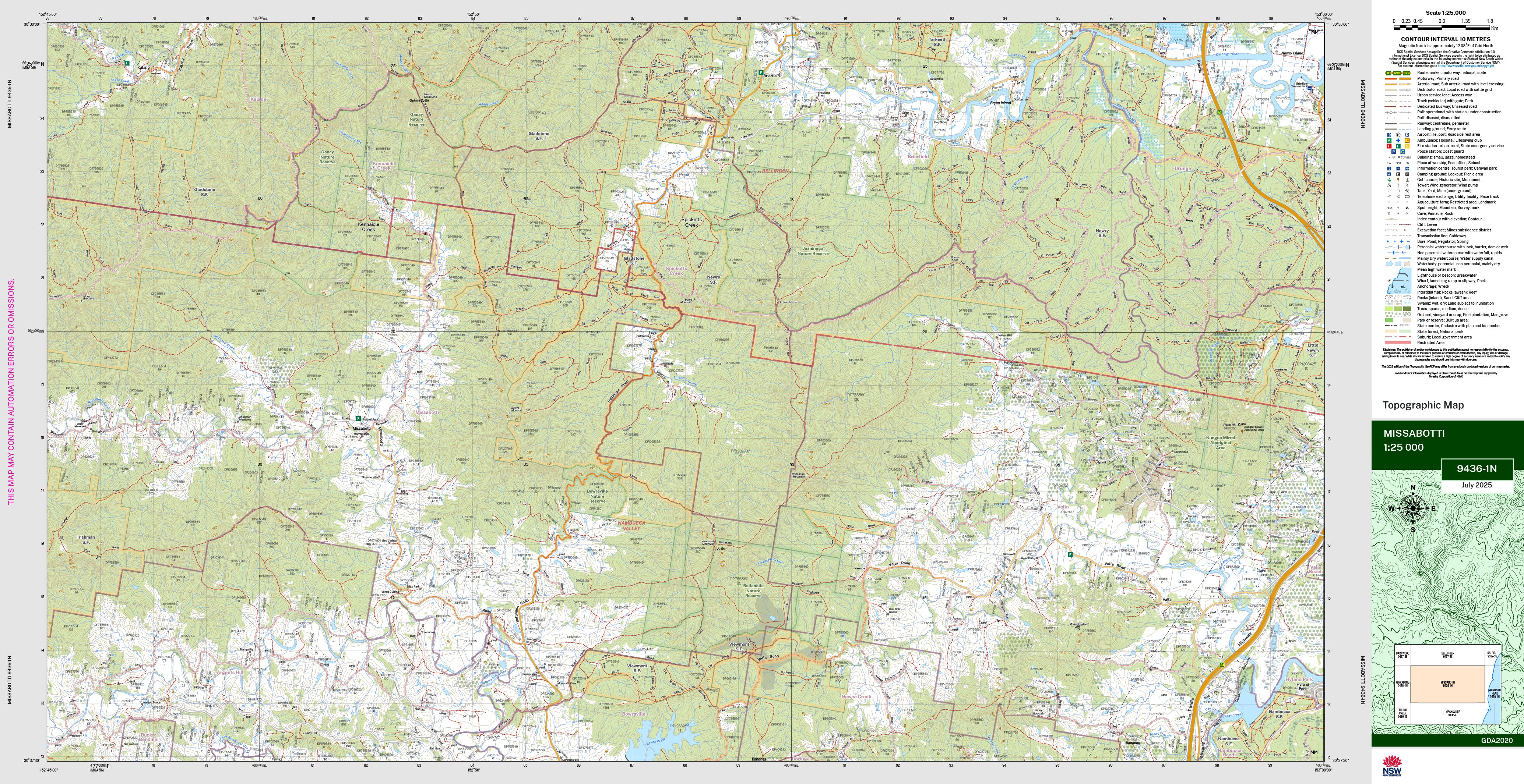 Missabotti 9436-1N Topographic Map 1:25k