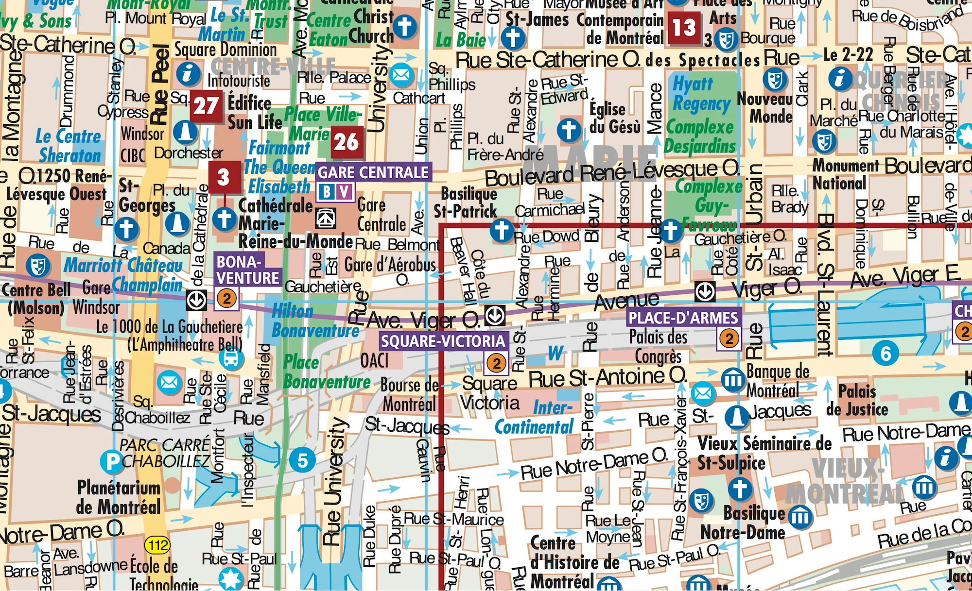 Montreal Borch Folded Laminated Map - Image 4