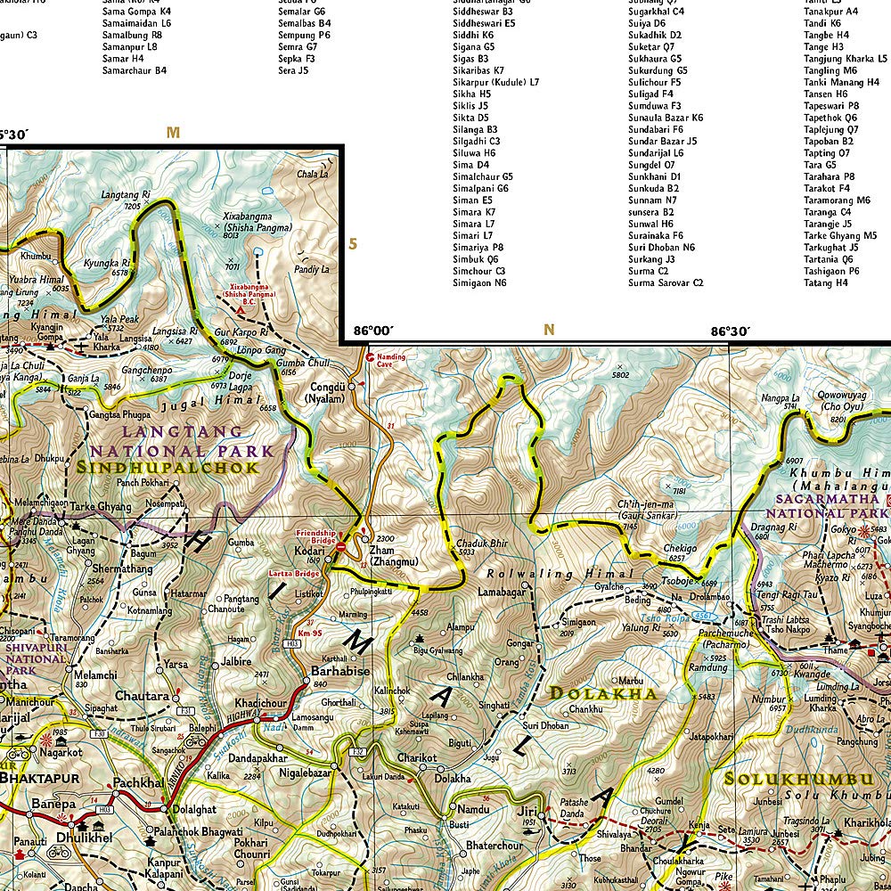Nepal National Geographic Adventure Map – Folded & Waterproof - Image 5