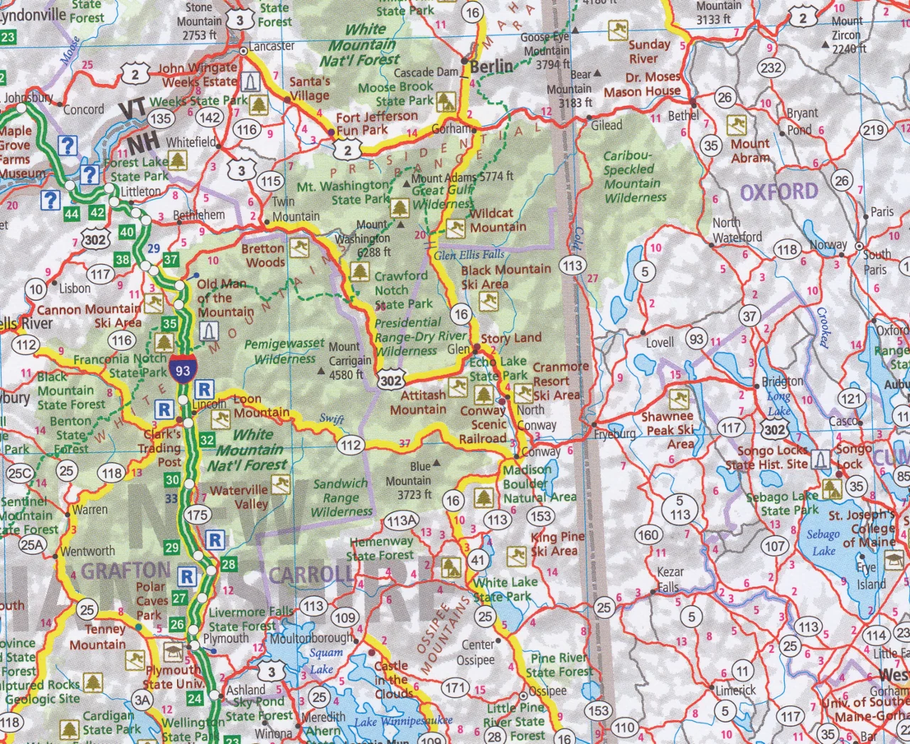 New England Hallwag USA Map - Image 4
