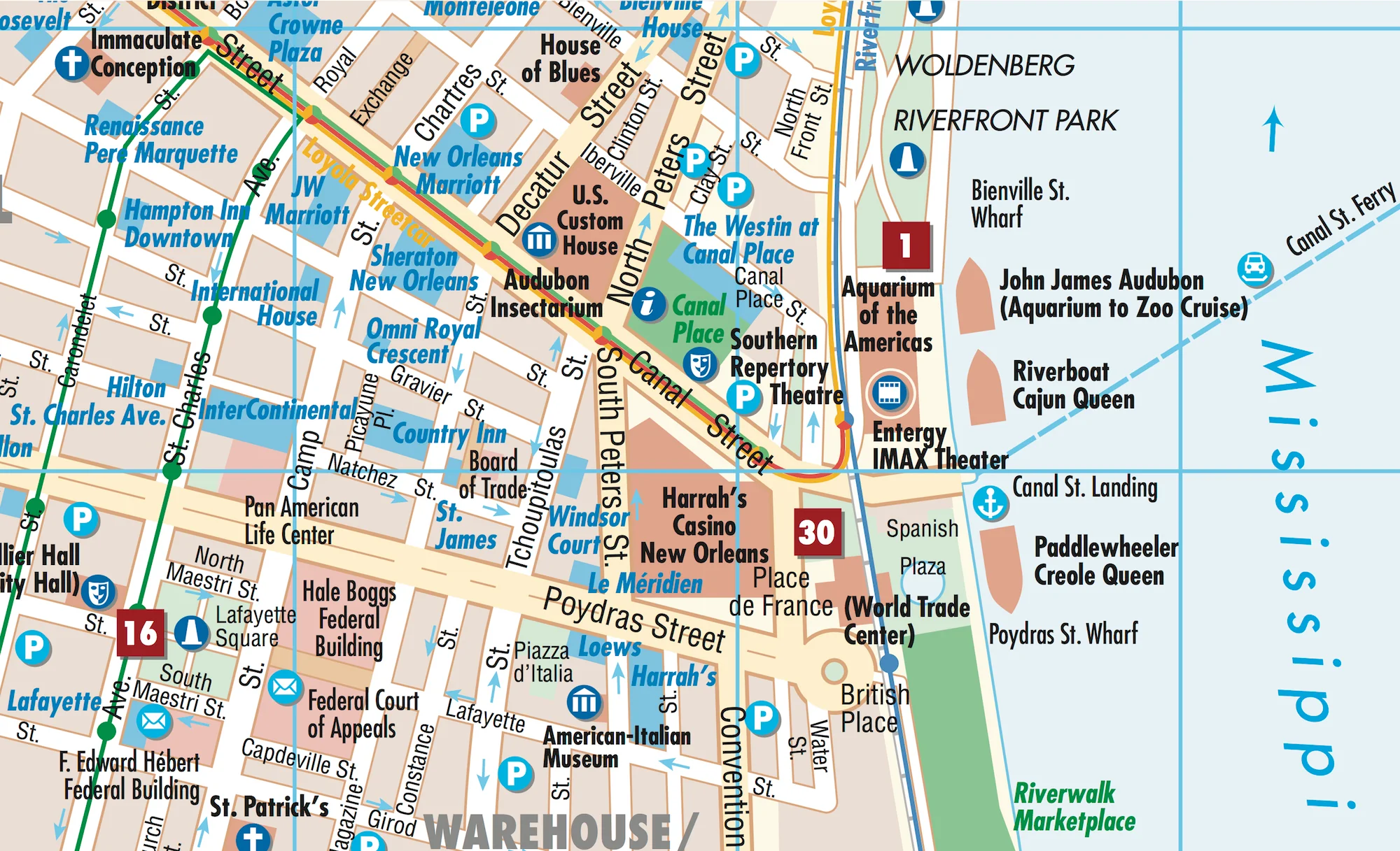 New Orleans Folded Laminated City Map – Borch 9th Edition - Image 4