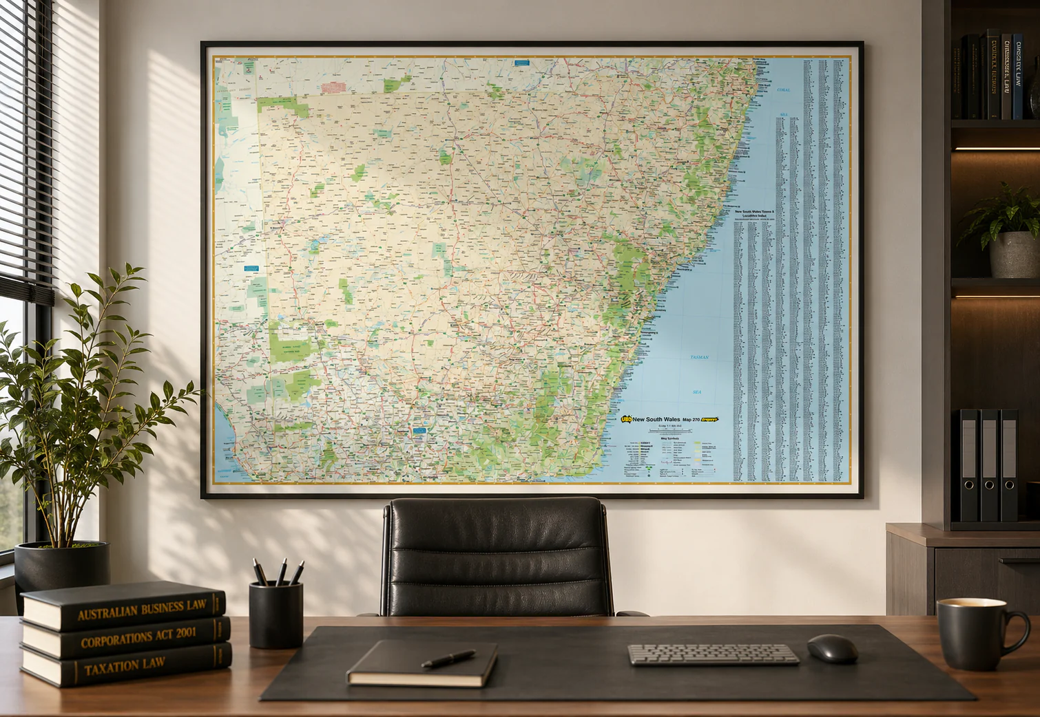 New South Wales UBD 270 Map 1480 x 1020mm Laminated Wall Map - Image 3