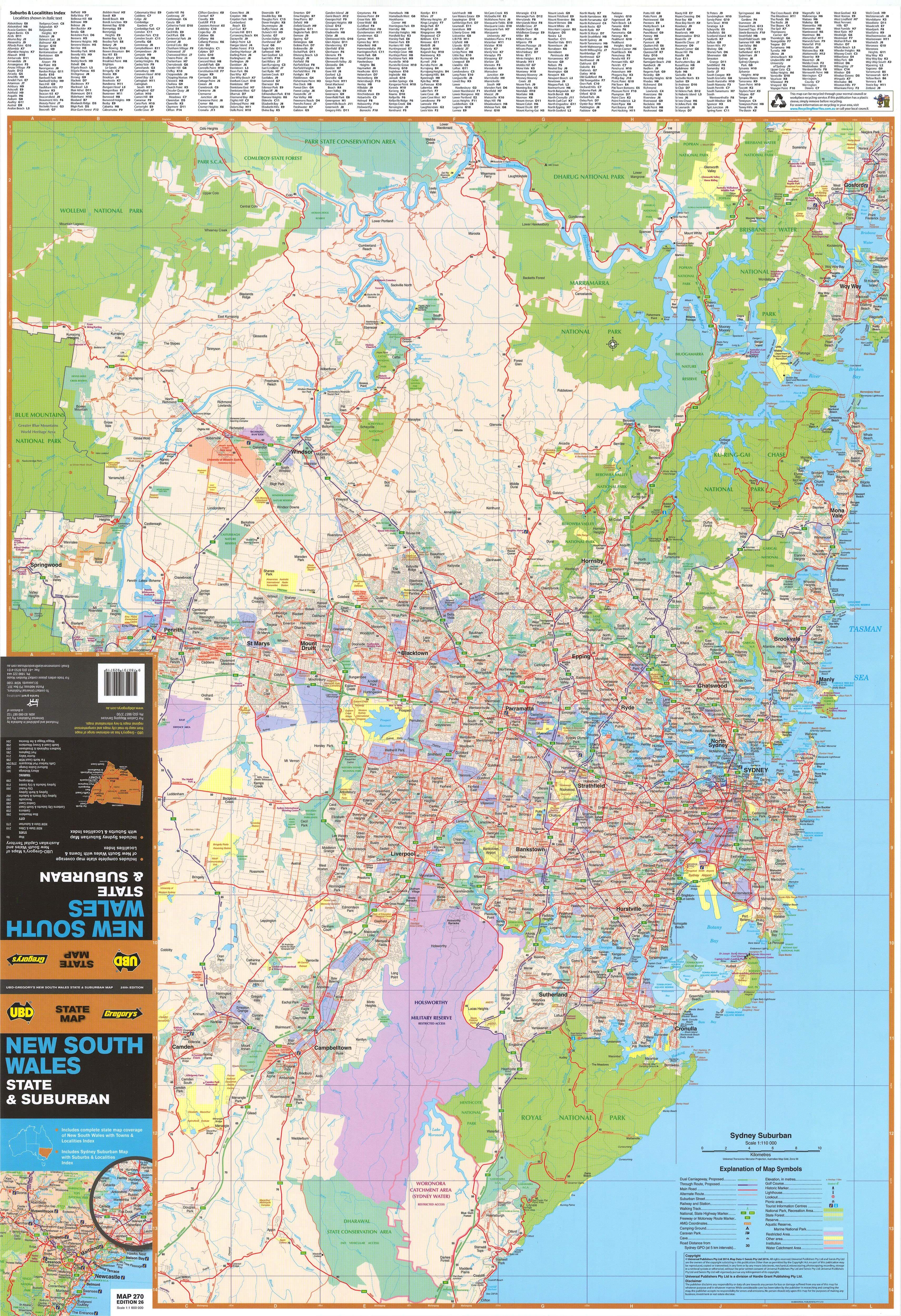 New South Wales State & Suburban UBD Map 270 - Image 2