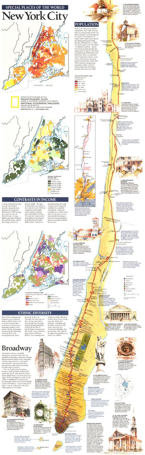 New York City - Published 1990 by National Geographic