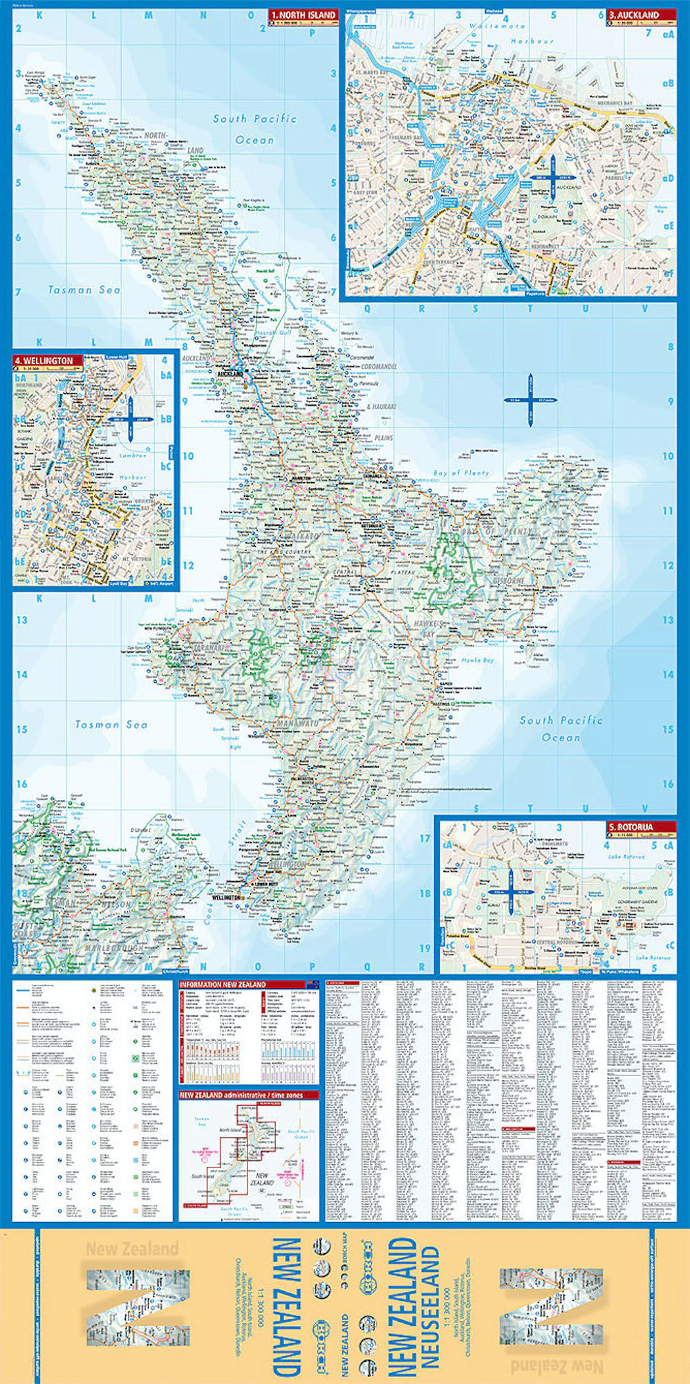 New Zealand Folded Laminated Map – Borch - Image 2