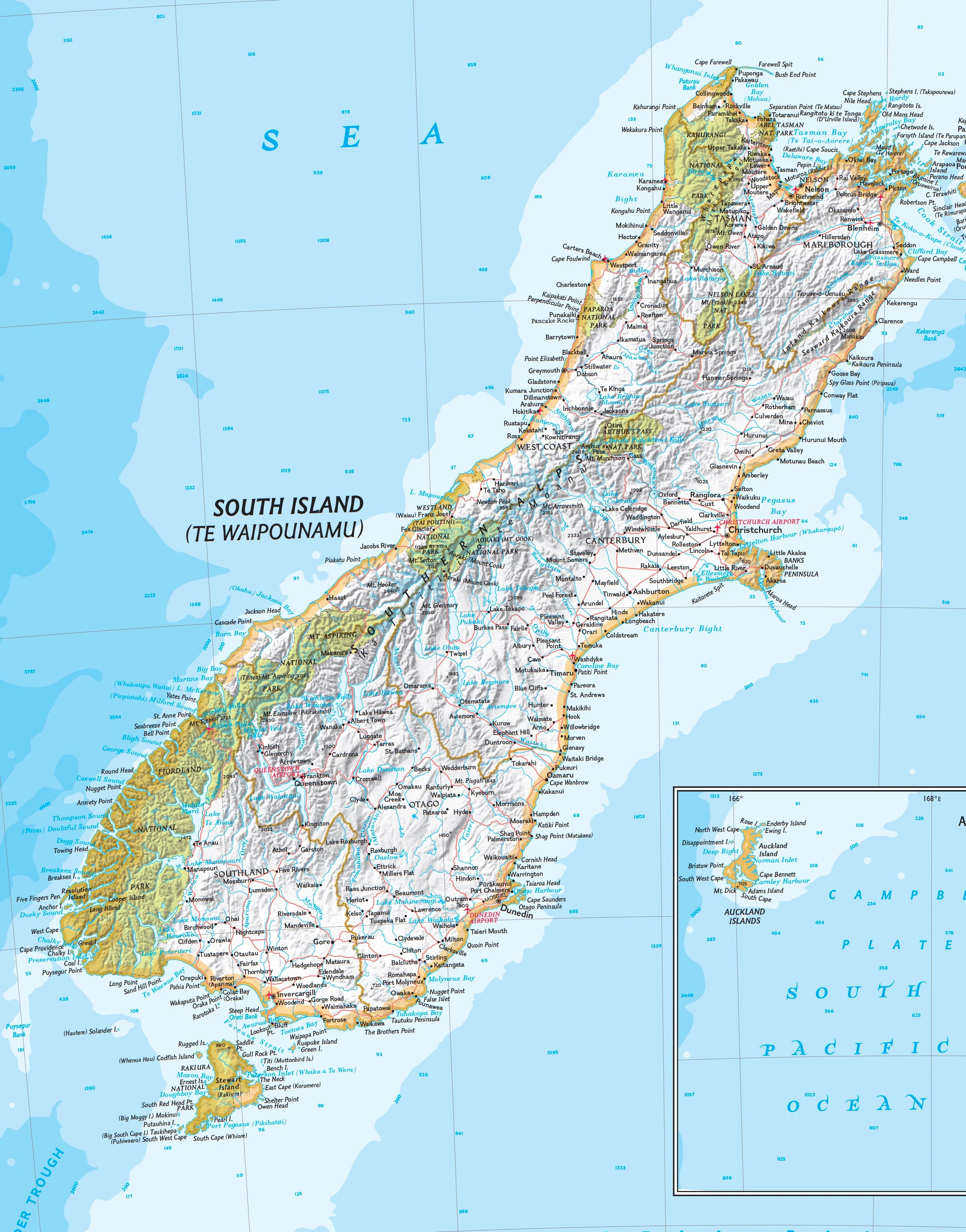 New Zealand National Geographic 597 x 768mm Wall Map - Image 3