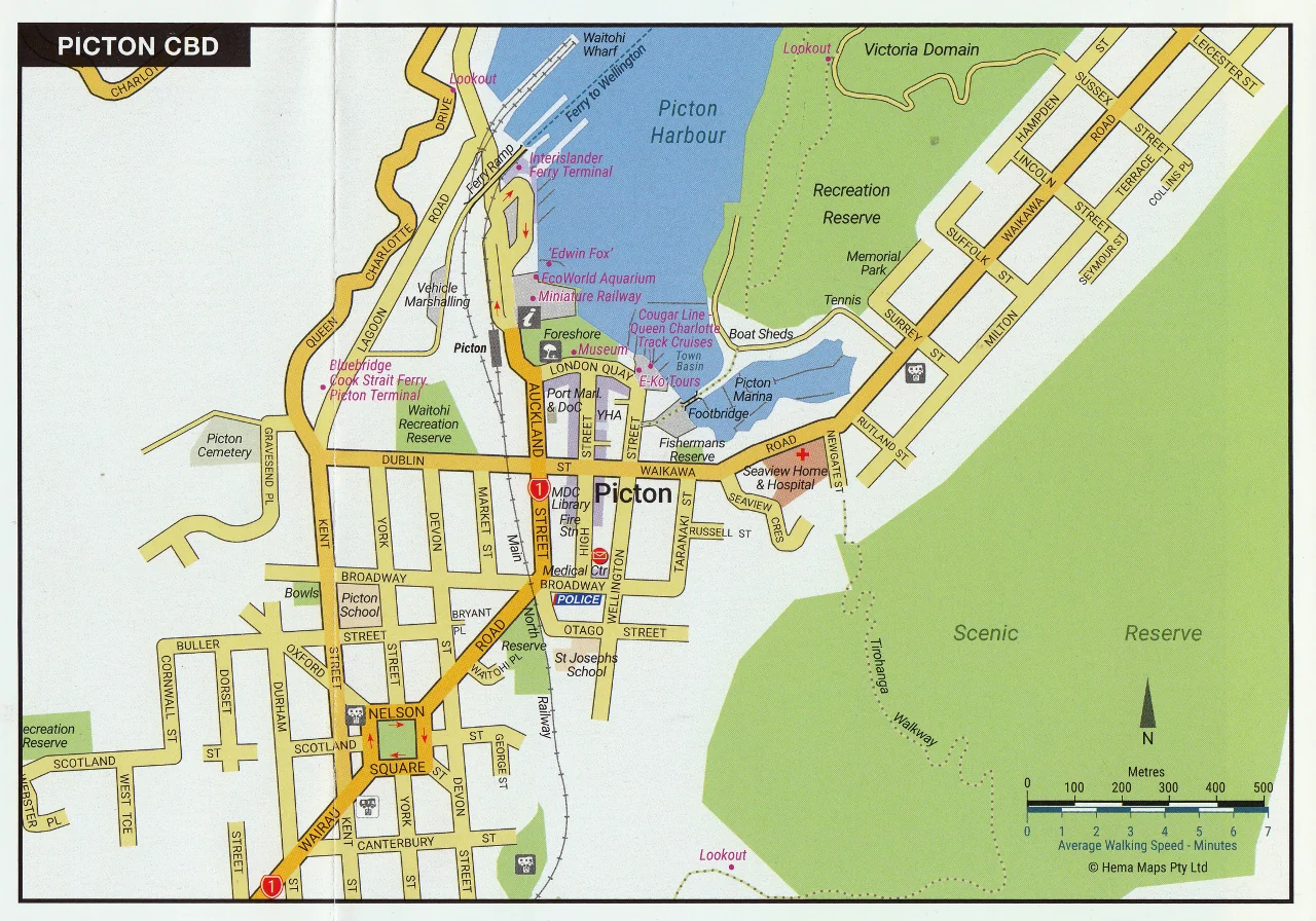 New Zealand South Island Hema Map (Te Waipounamu) 8th Edition - Image 7