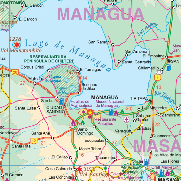 Nicaragua & Honduras ITMB Travel Reference Map - Image 3