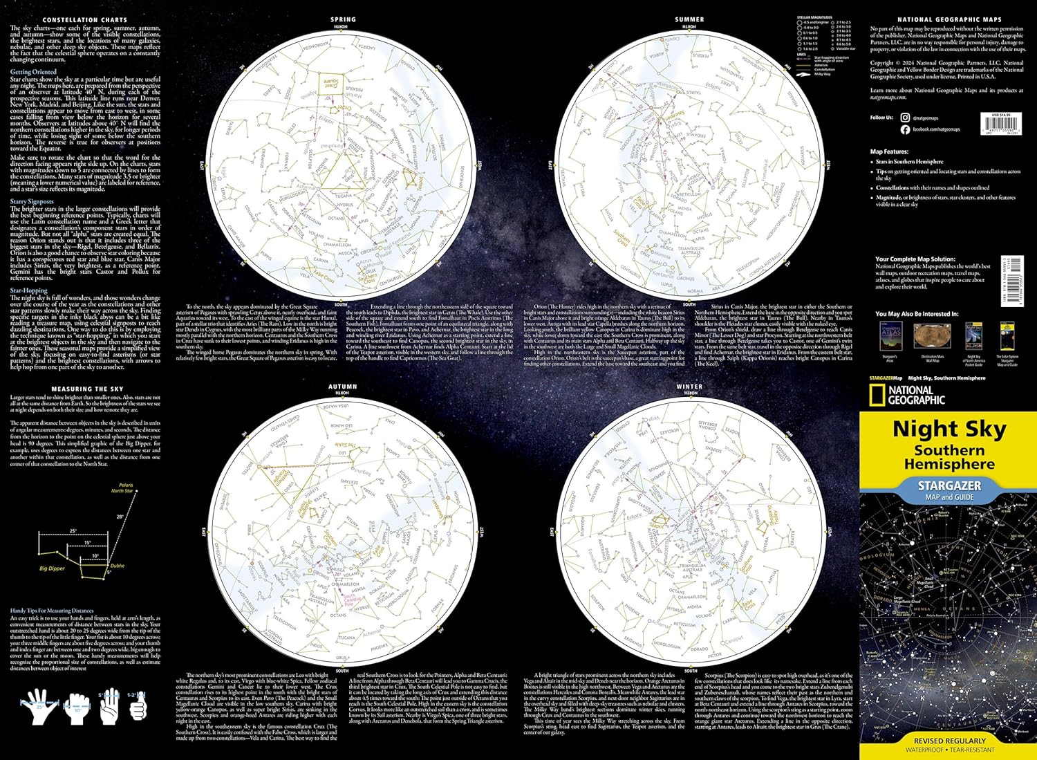 Night Sky - Southern Hemisphere Folded Map - Image 2