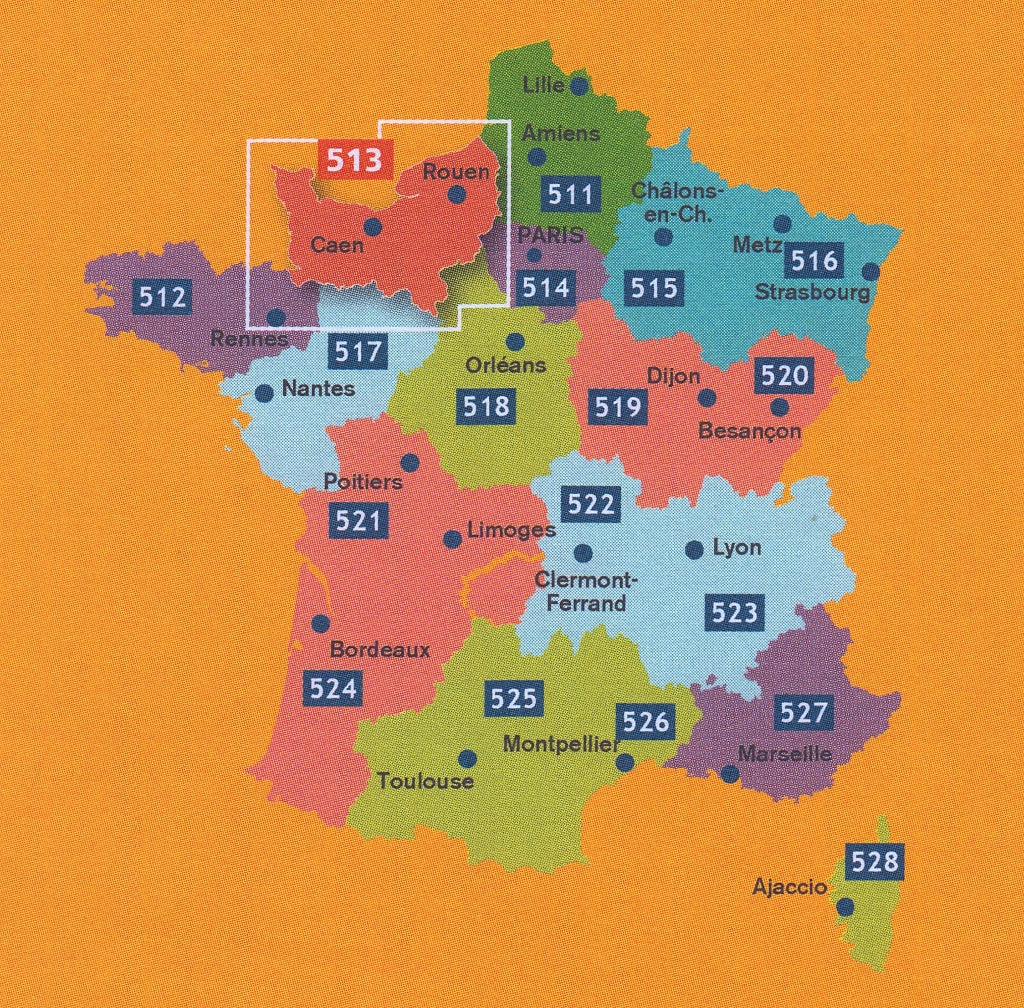 France Normandy 513 Michelin Map - Image 2