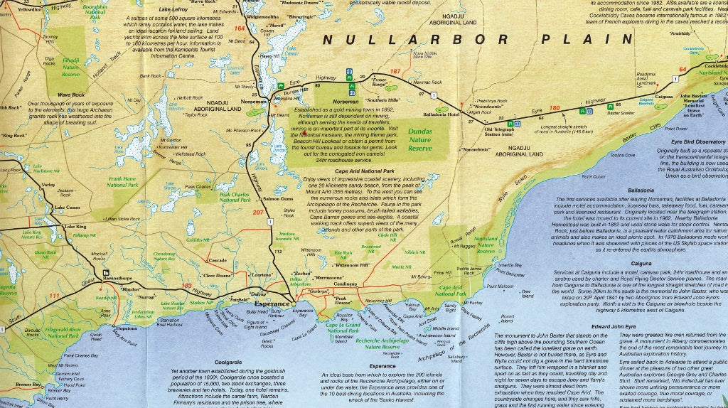 Nullarbor Plain (Perth to Adelaide) Cartographics Map - Image 2