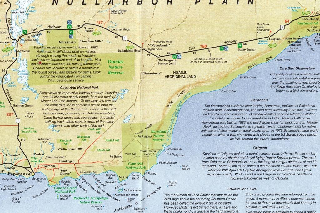 Nullarbor Plain (Perth to Adelaide) Cartographics Map - Image 3